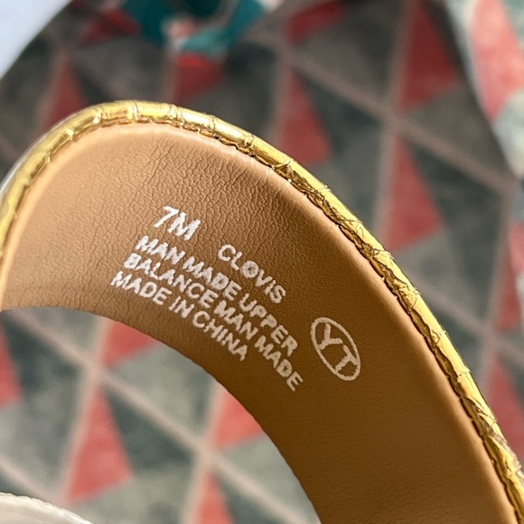 Aerosoles Womens Clovis Gold Metallic Slip On Open Toe Pool Slides Sandals - Picture 5 of 7